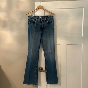 Good American Dark Blue Flare Jeans